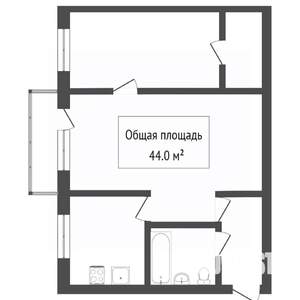 2-к квартира, вторичка, 44м2, 3/5 этаж