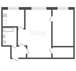 2-к квартира, вторичка, 46м2, 4/5 этаж