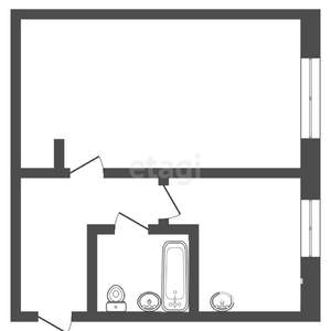 1-к квартира, вторичка, 29м2, 1/5 этаж