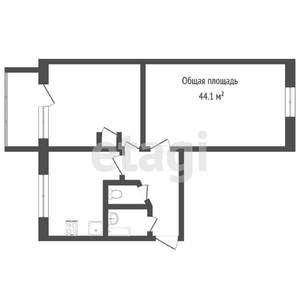 2-к квартира, вторичка, 36м2, 4/5 этаж