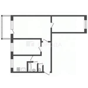 3-к квартира, вторичка, 55м2, 4/4 этаж