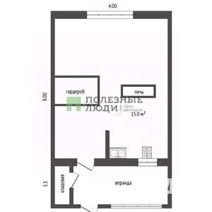 1-к квартира, вторичка, 34м2, -1/1 этаж