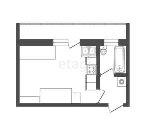 Студия квартира, вторичка, 15м2, 6/9 этаж