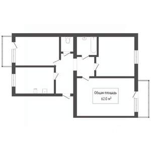 3-к квартира, вторичка, 62м2, 5/5 этаж