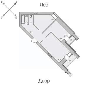 2-к квартира, строящийся дом, 51м2, 5/9 этаж