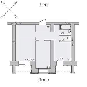 2-к квартира, строящийся дом, 51м2, 5/9 этаж