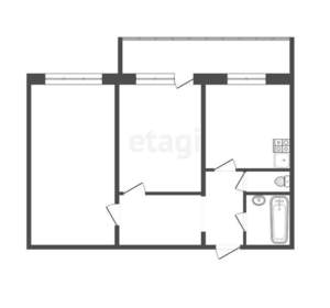 2-к квартира, вторичка, 53м2, 6/17 этаж