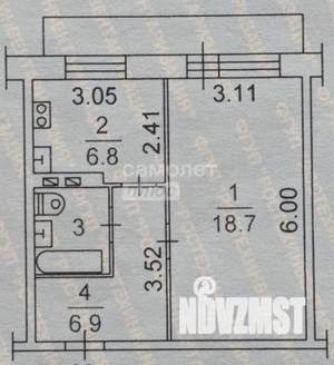 1-к квартира, вторичка, 36м2, 6/9 этаж