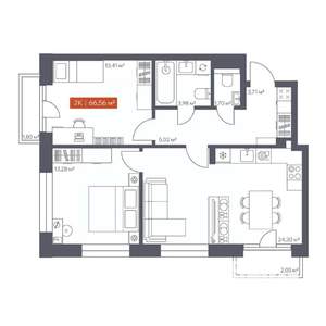 2-к квартира, вторичка, 67м2, 5/10 этаж