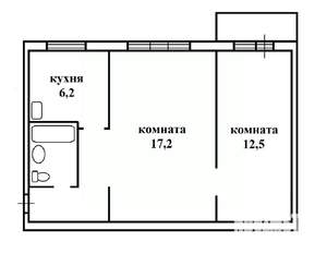2-к квартира, вторичка, 45м2, 4/5 этаж