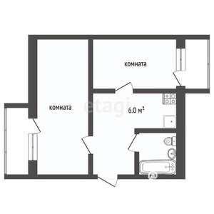 2-к квартира, вторичка, 42м2, 7/9 этаж