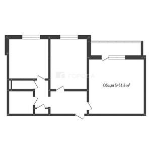 2-к квартира, вторичка, 52м2, 2/9 этаж