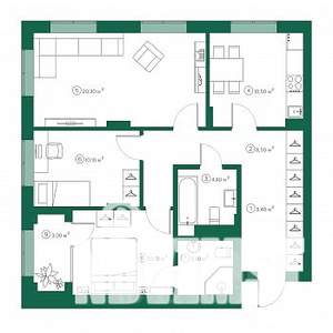 3-к квартира, строящийся дом, 78м2, 2/9 этаж