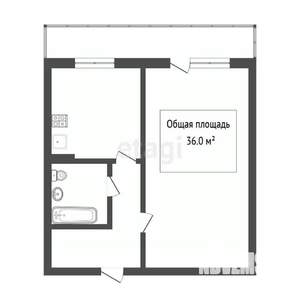 1-к квартира, вторичка, 36м2, 5/10 этаж