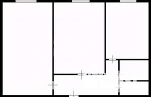 2-к квартира, вторичка, 54м2, 1/9 этаж