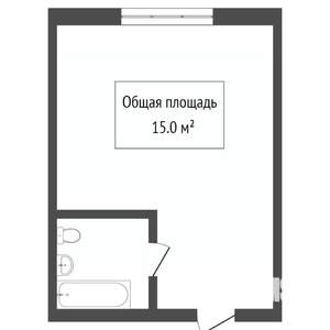 1-к квартира, вторичка, 12м2, 1/5 этаж