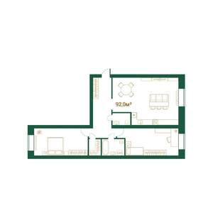 3-к квартира, вторичка, 92м2, 1/6 этаж
