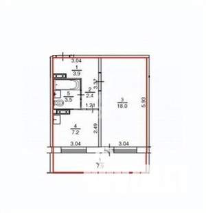 1-к квартира, вторичка, 35м2, 11/17 этаж