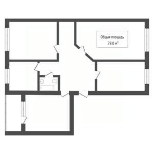 4-к квартира, вторичка, 80м2, 1/17 этаж