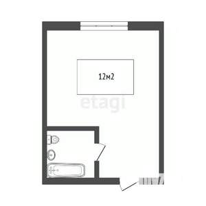 Студия квартира, вторичка, 12м2, 1/5 этаж