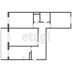 3-к квартира, вторичка, 70м2, 1/10 этаж
