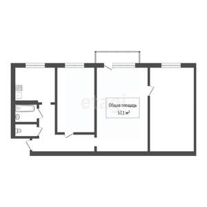 3-к квартира, вторичка, 57м2, 2/5 этаж