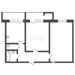 2-к квартира, вторичка, 65м2, 8/8 этаж