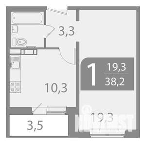 1-к квартира, вторичка, 36м2, 10/10 этаж