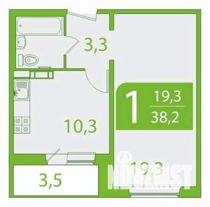 1-к квартира, вторичка, 36м2, 3/10 этаж