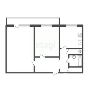 2-к квартира, вторичка, 54м2, 2/10 этаж
