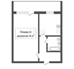 1-к квартира, вторичка, 36м2, 10/10 этаж
