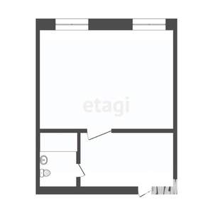 1-к квартира, вторичка, 22м2, 4/5 этаж