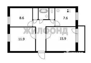 3-к квартира, вторичка, 57м2, 5/5 этаж