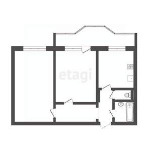 2-к квартира, вторичка, 53м2, 6/17 этаж