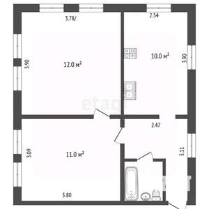 2-к квартира, вторичка, 48м2, 1/2 этаж