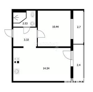 1-к квартира, сданный дом, 34м2, 4/9 этаж