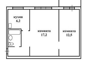 2-к квартира, вторичка, 45м2, 4/5 этаж