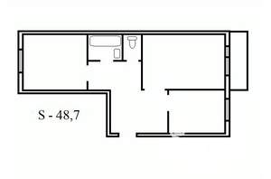 2-к квартира, вторичка, 49м2, 3/6 этаж