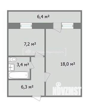 1-к квартира, вторичка, 35м2, 7/10 этаж