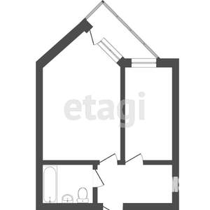 1-к квартира, вторичка, 34м2, 9/9 этаж