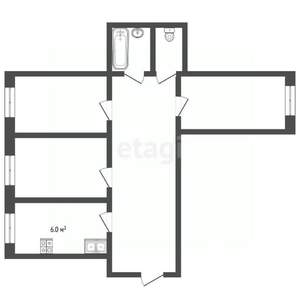 3-к квартира, вторичка, 62м2, 3/10 этаж