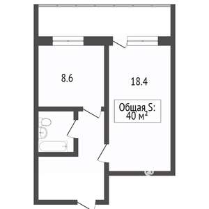 1-к квартира, вторичка, 40м2, 10/10 этаж