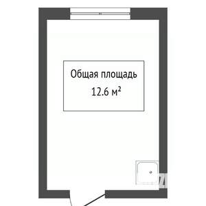 Студия квартира, вторичка, 13м2, 3/5 этаж