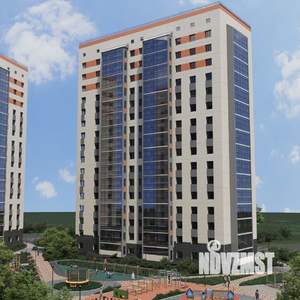 2-к квартира, строящийся дом, 54м2, 15/16 этаж