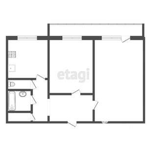 2-к квартира, вторичка, 54м2, 2/10 этаж