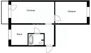 2-к квартира, вторичка, 45м2, 4/5 этаж