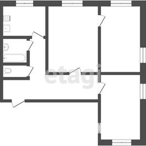 3-к квартира, вторичка, 67м2, 2/2 этаж