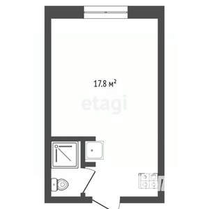 Студия квартира, вторичка, 18м2, 2/5 этаж