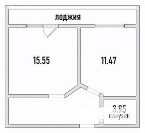 1-к квартира, вторичка, 46м2, 6/6 этаж