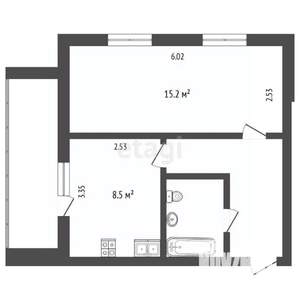 1-к квартира, вторичка, 34м2, 11/12 этаж
